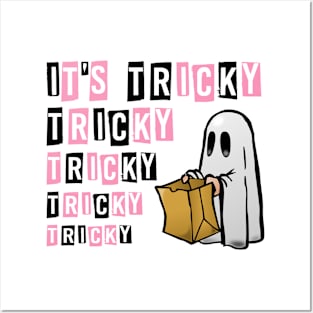 It's Tricky Halloween Funny Ghost Posters and Art